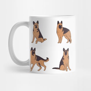 german shepherd drawing pack Mug